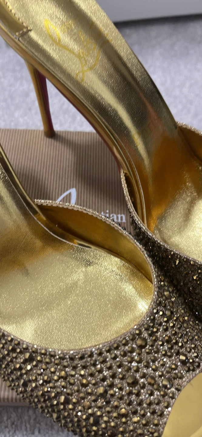 Christian Louboutin Gold Heels - photo 2