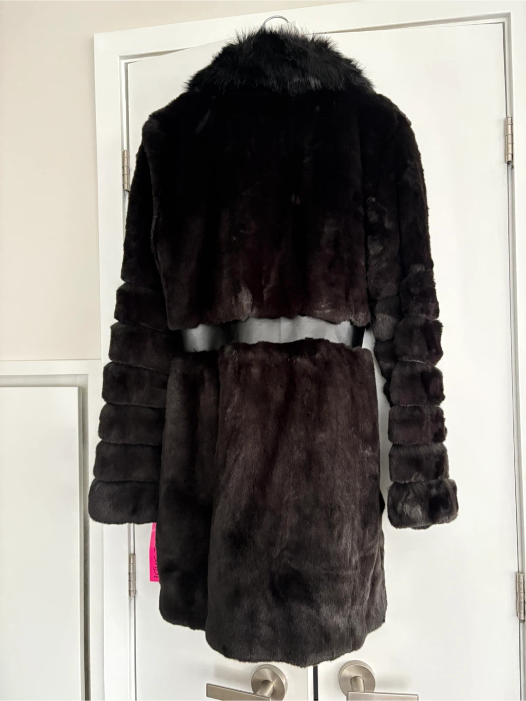 Betsey Johnson Black Faux Fur Coat - Size Small - photo 2