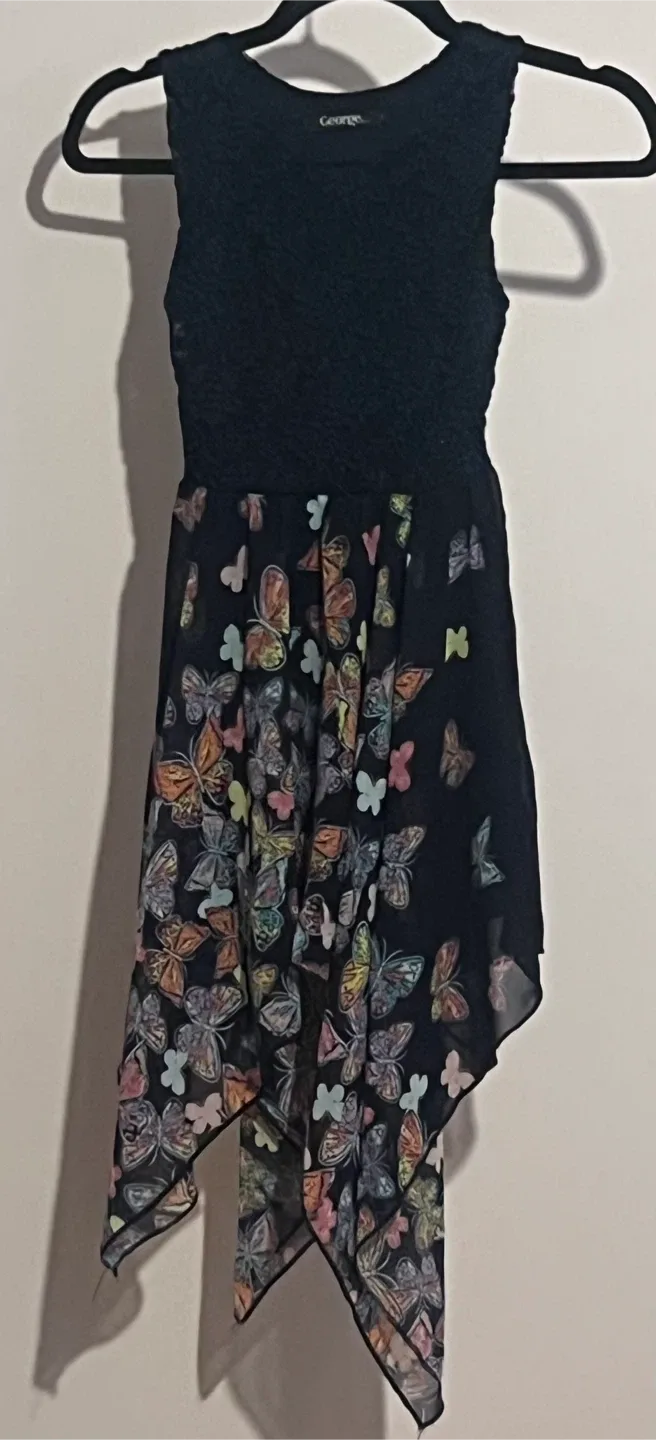 Girls dark blue Butterfly Dress