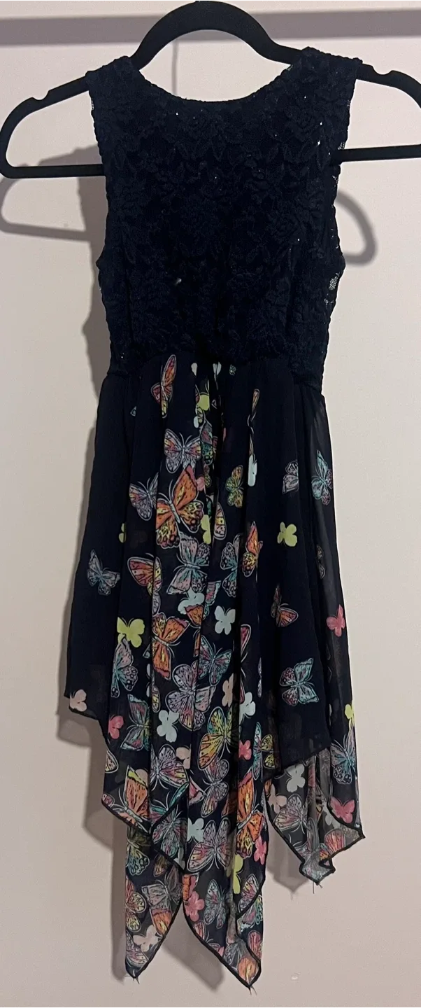 Girls dark blue Butterfly Dress image indicator(2)