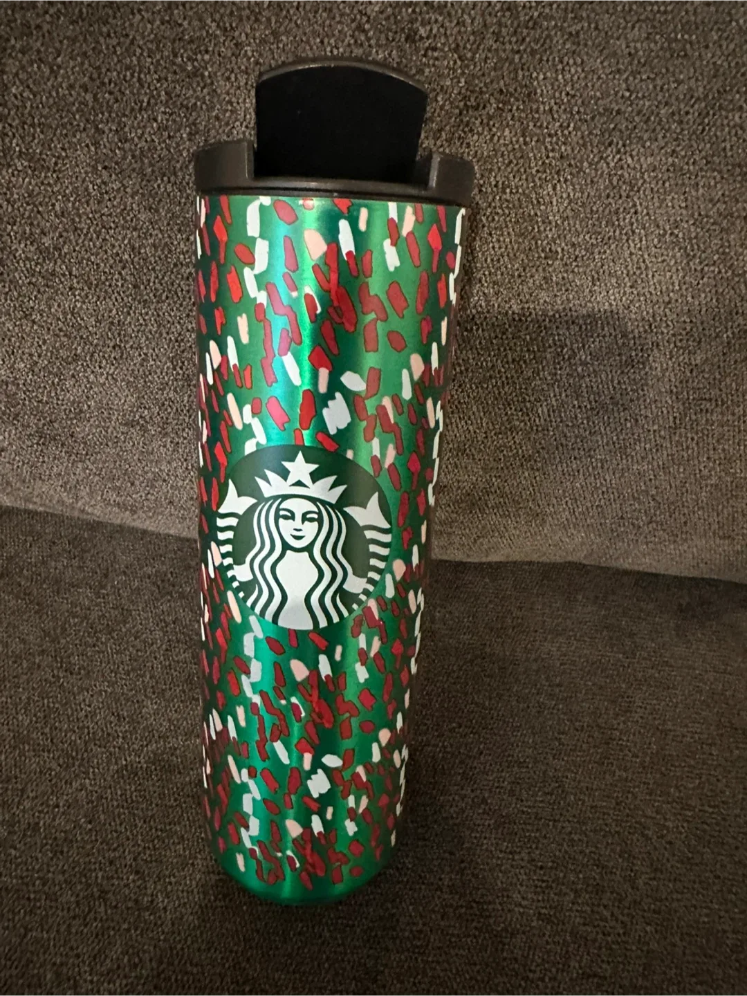 Starbucks Green & Red Speckled Tumbler