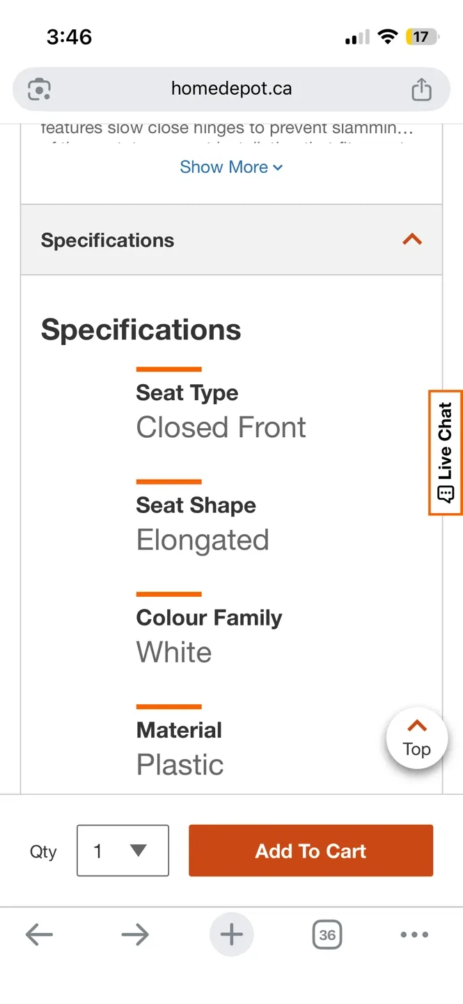 American Standard Elongated Slow Close Toilet Seat - White image indicator(4)
