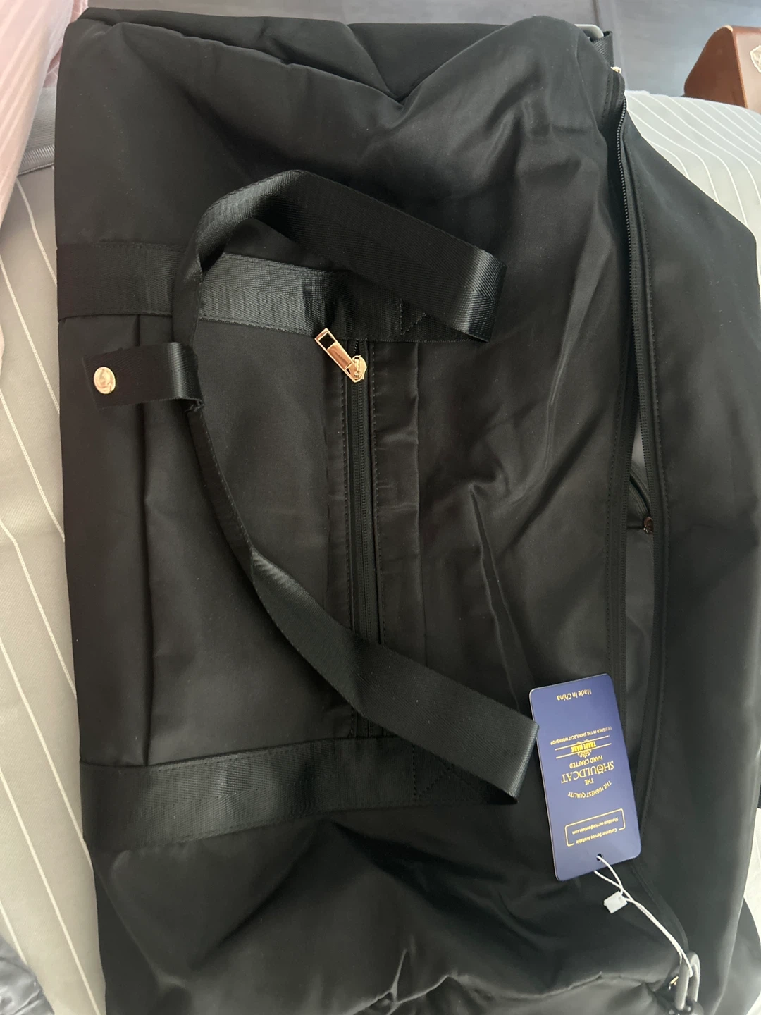 ShoulderCat Black Duffle Bag