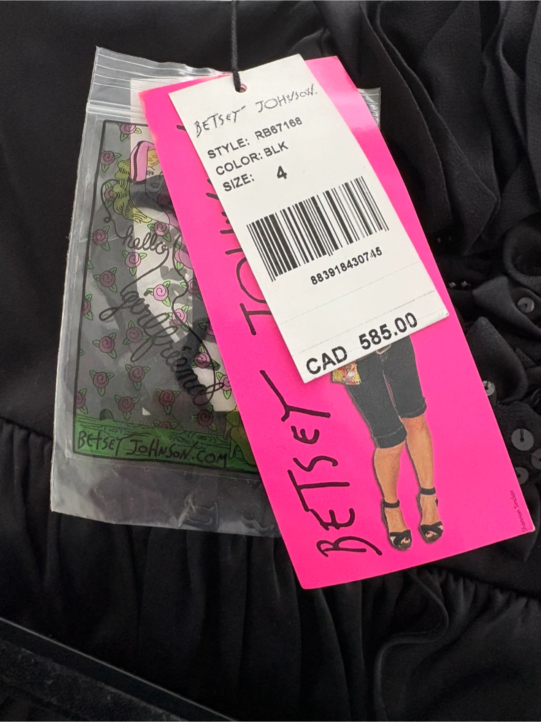 Betsey Johnson Black Dress - Size 4 - photo 4