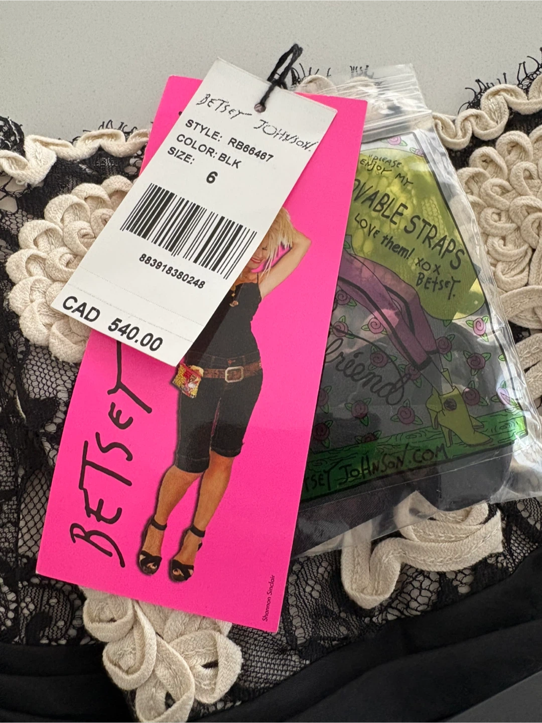 Betsey Johnson Black Lace Dress - Size 6 - photo 4