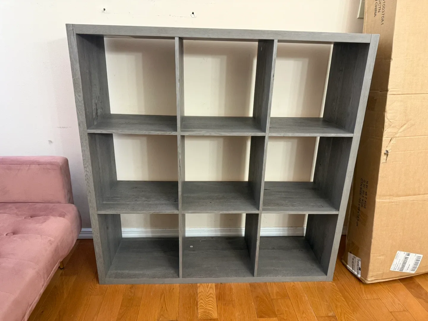 Gray 9-Cube Storage Organizer