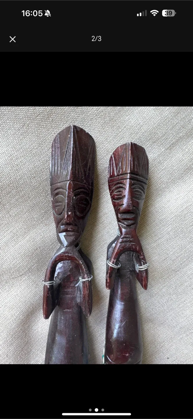 Two African Wooden Statues image indicator(2)