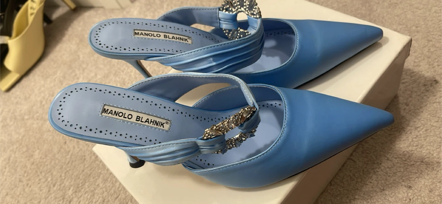 Manolo Blahnik Heels Light Blue - photo 4