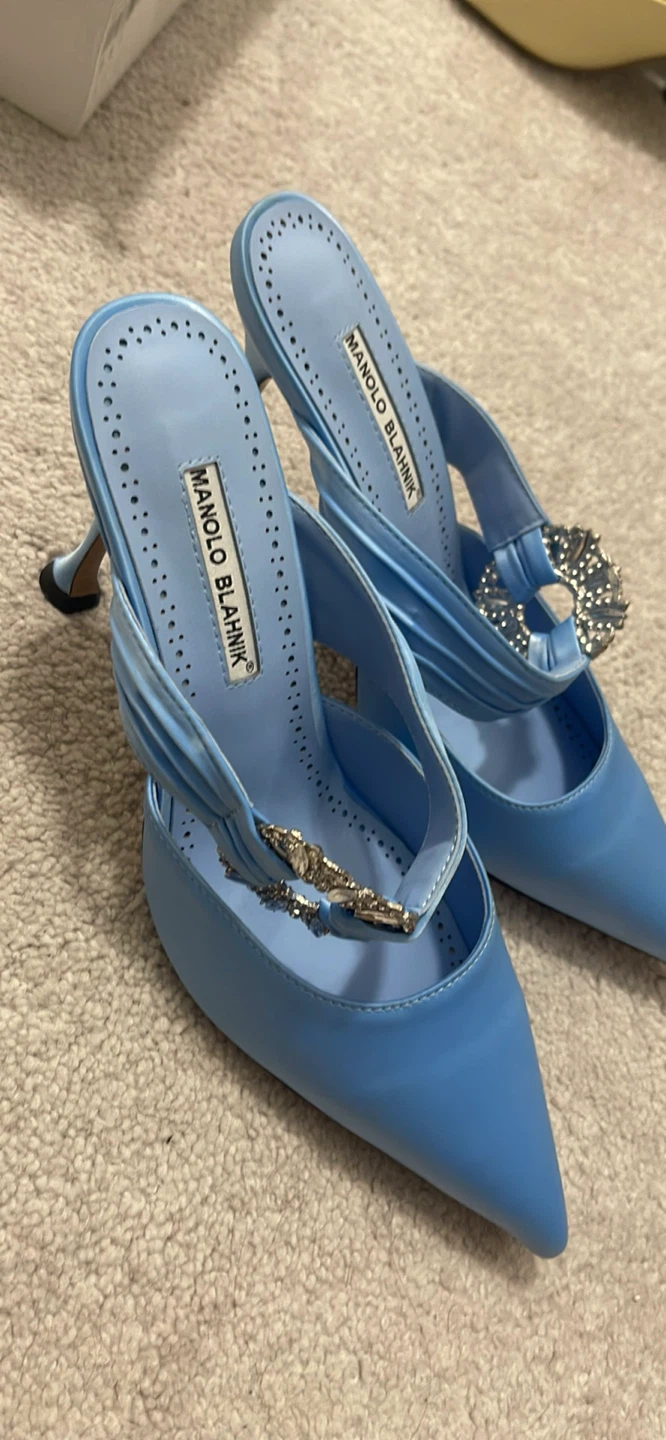 Manolo Blahnik Heels Light Blue