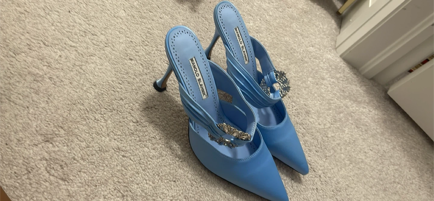 Manolo Blahnik Heels Light Blue - photo 3