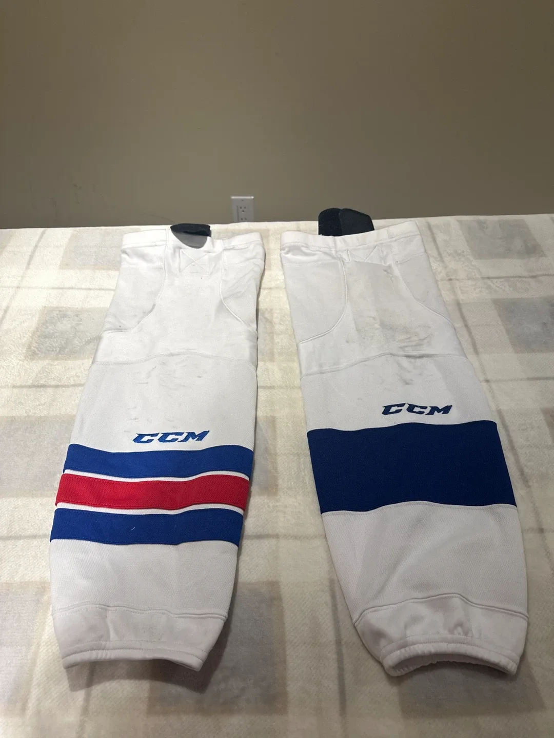 CCM Hockey Socks - White, Blue, Red thumbnail
