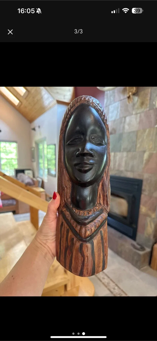 Vintage Hand-Carved Wooden Sculpture