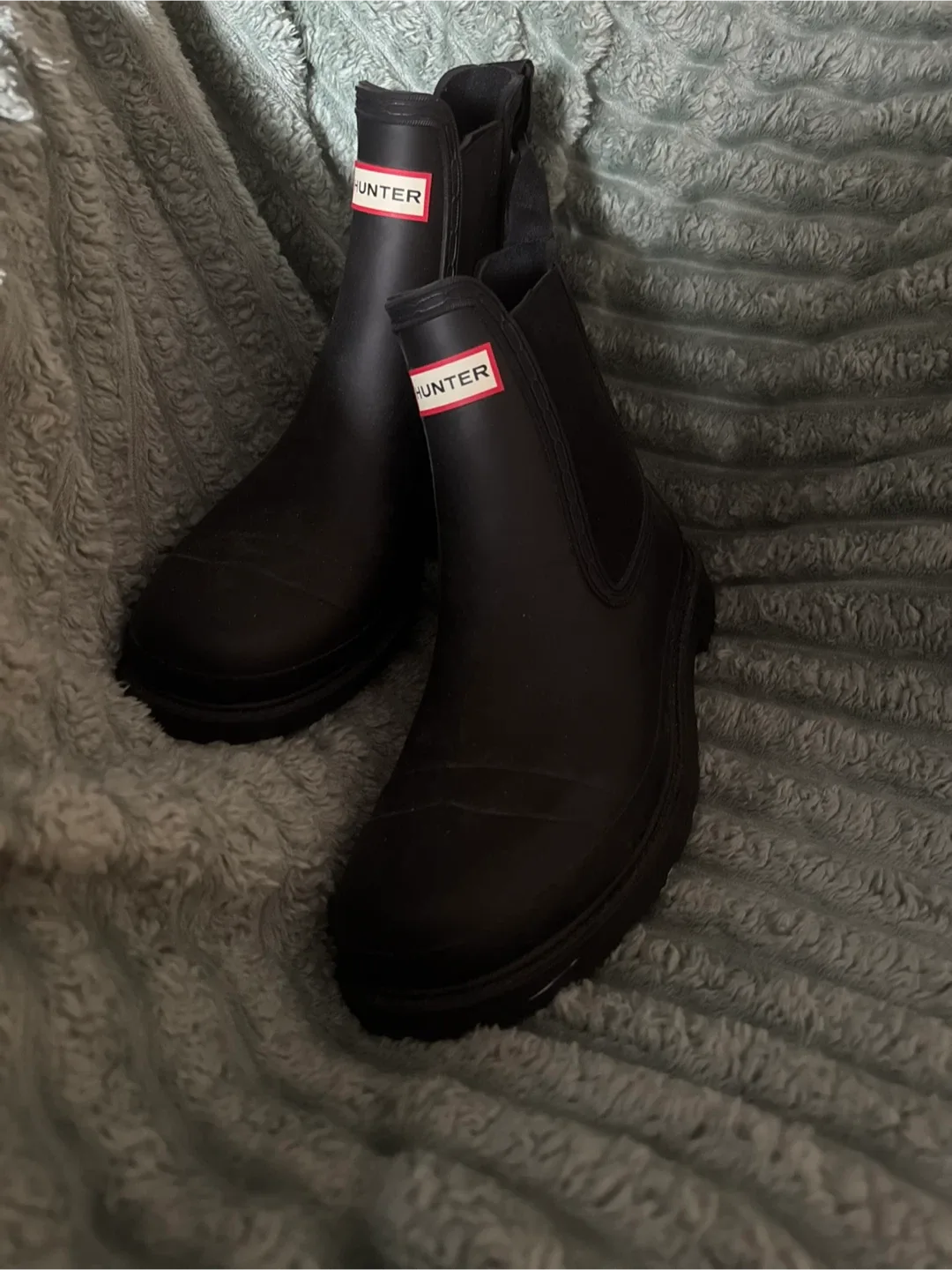 Hunter Black Chelsea Rain Boots