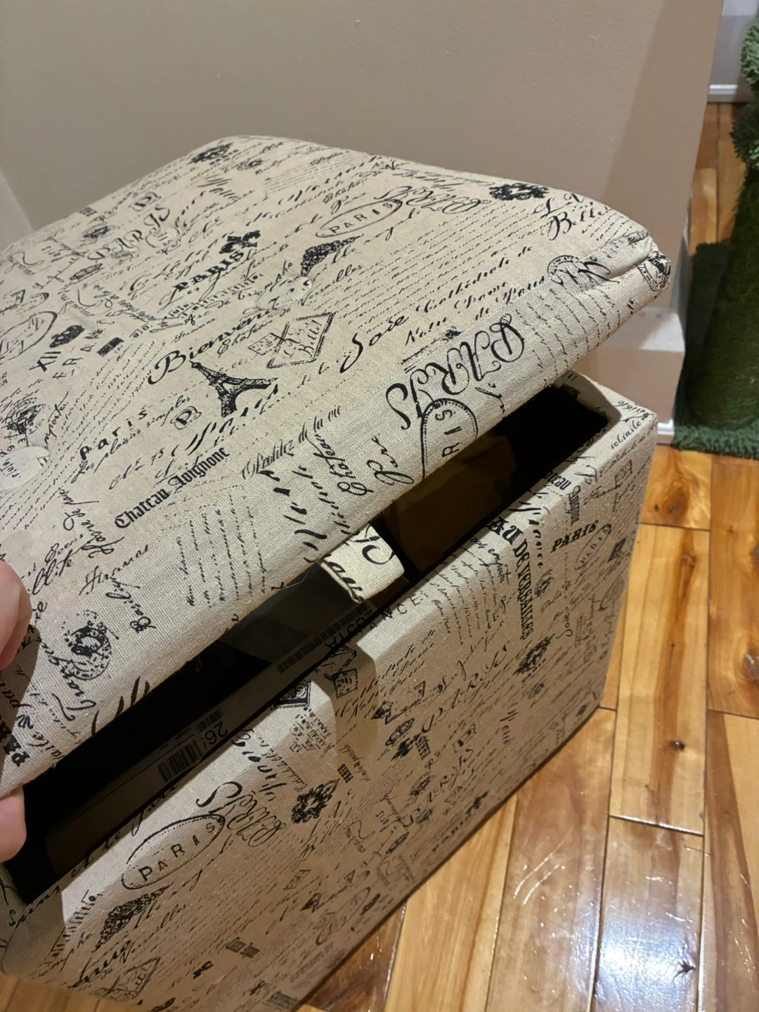 Paris Print Storage Ottoman - photo 2