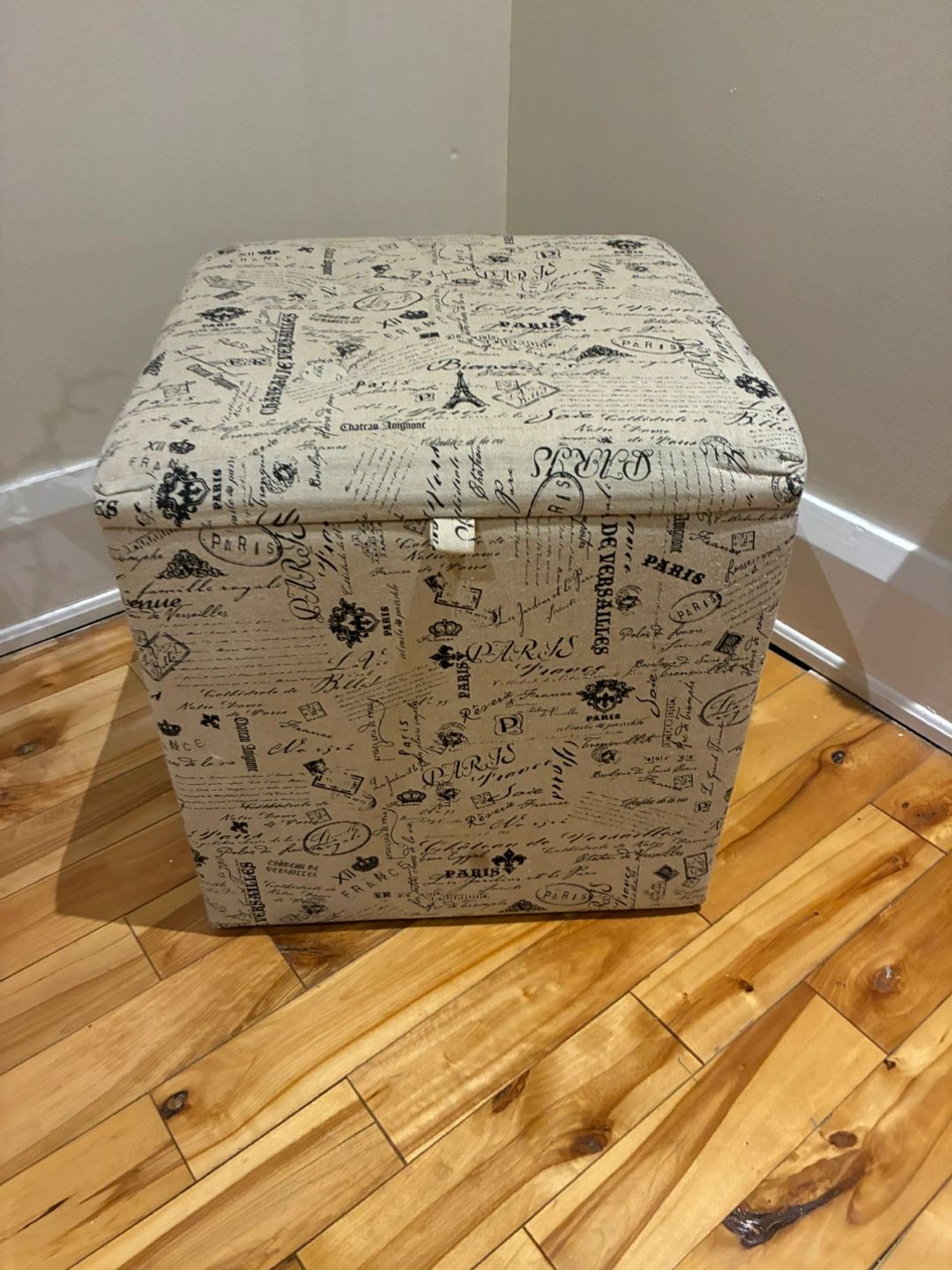 Paris Print Storage Ottoman - photo 3