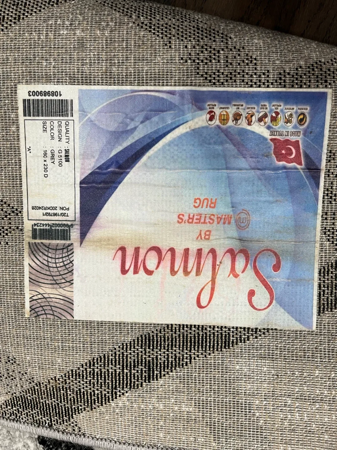 Salmon Masters Rug, Grey, 160 x 230 cm thumbnail