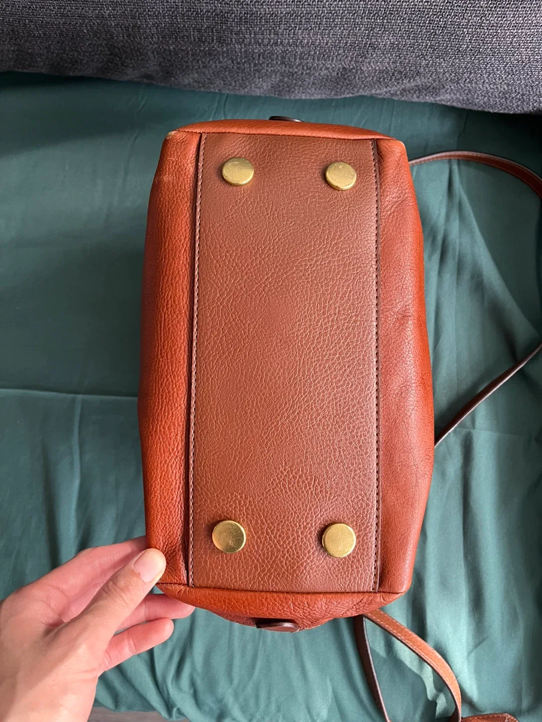 Fossil Brown Leather Satchel image indicator(4)