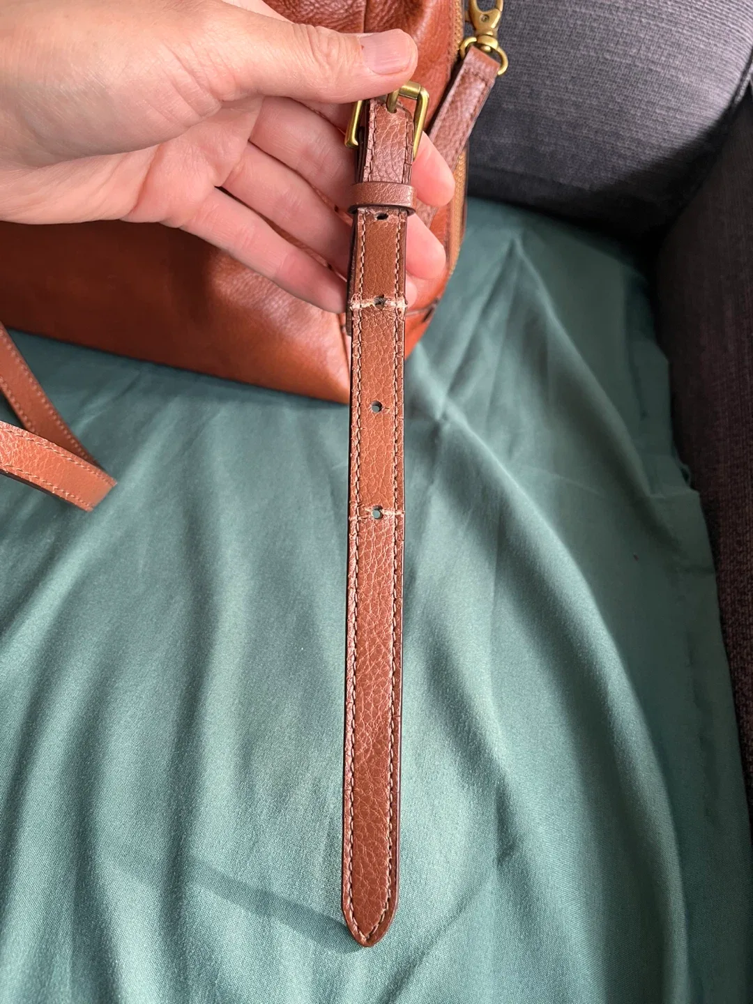 Fossil Brown Leather Satchel image indicator(3)