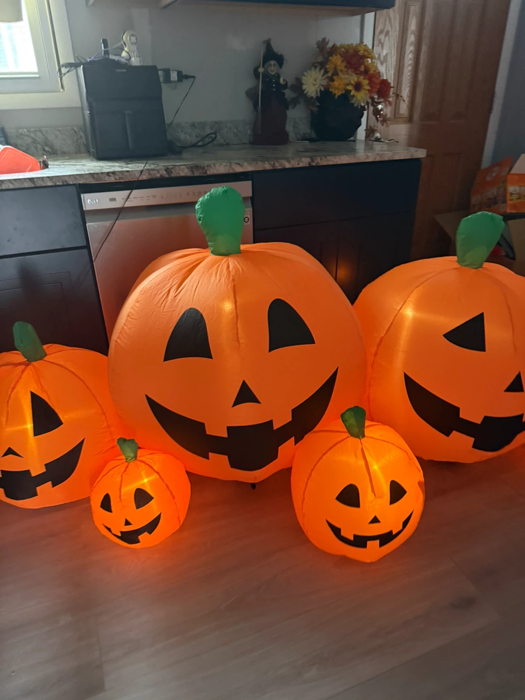 Inflatable Halloween Pumpkin Set Like new - photo 2