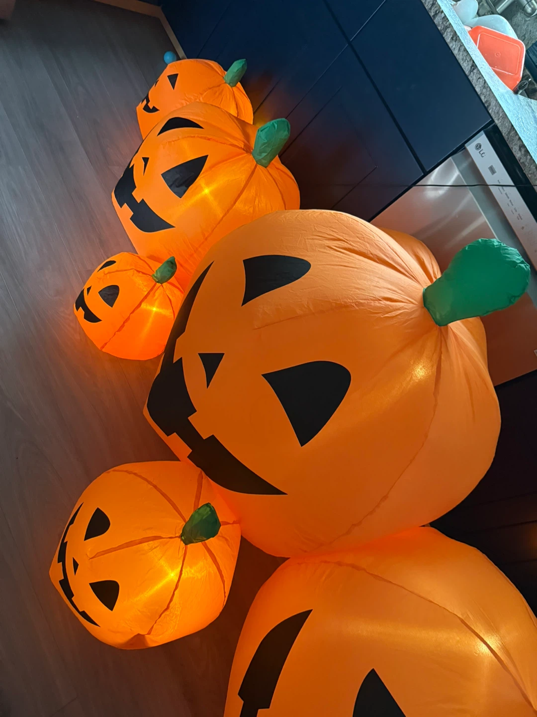Inflatable Halloween Pumpkin Set Like new - photo 5
