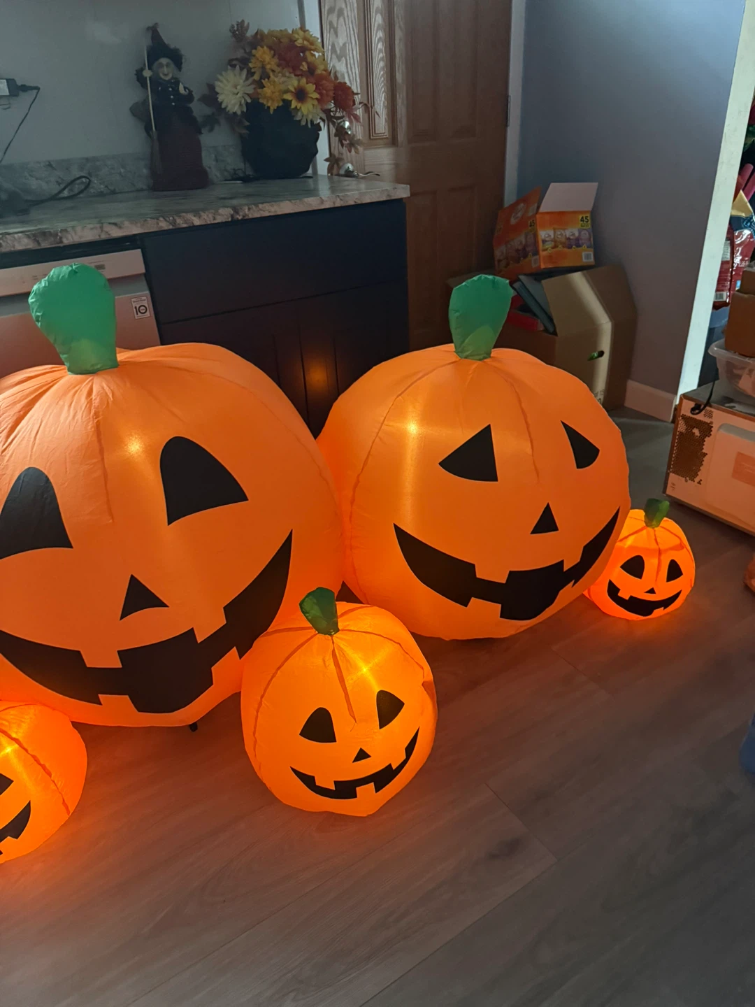 Inflatable Halloween Pumpkin Set Like new - photo 4