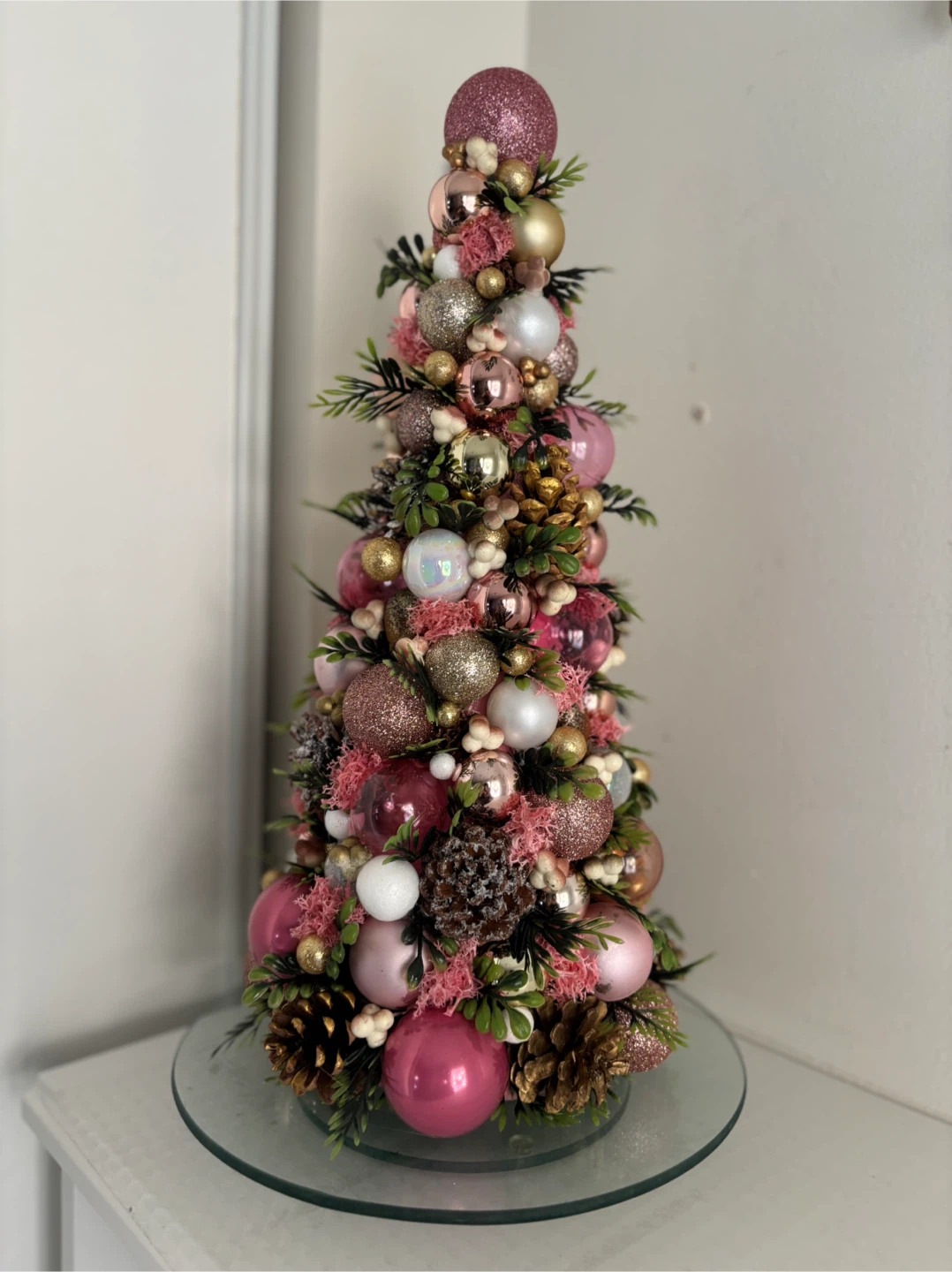 Decorative tabletop Pink Christmas Tree - photo 5