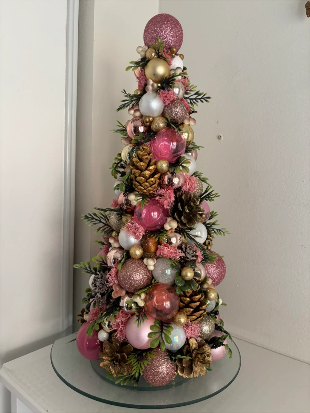 Decorative tabletop Pink Christmas Tree