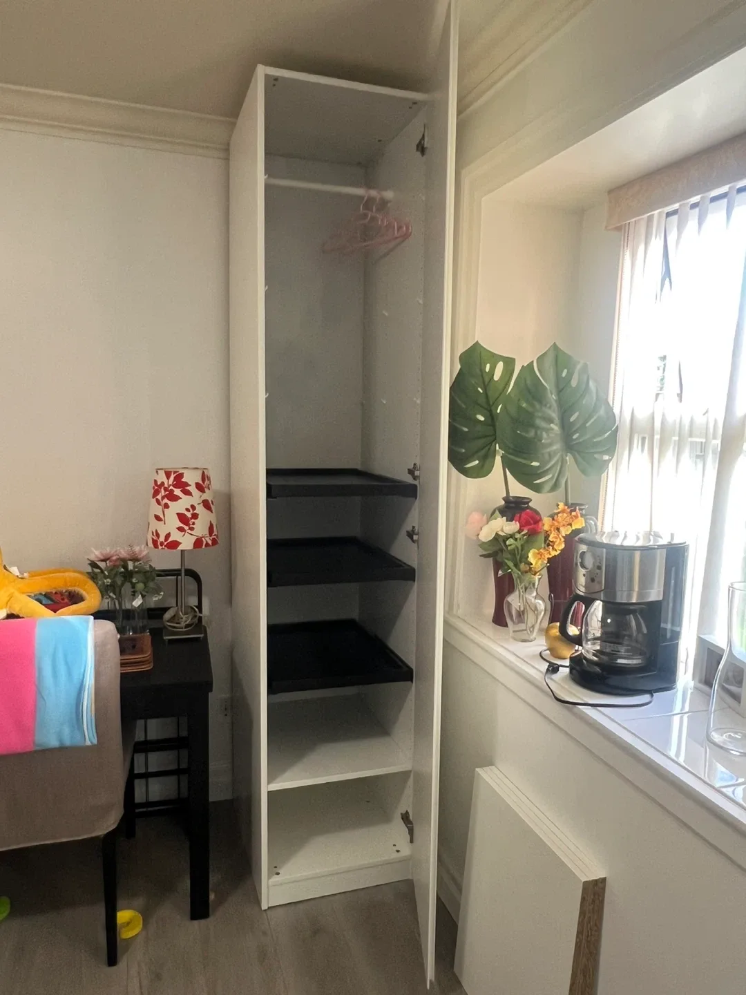 Tall Wardrobe, Adjustable Shelves & Drawers,delivery available image indicator(2)