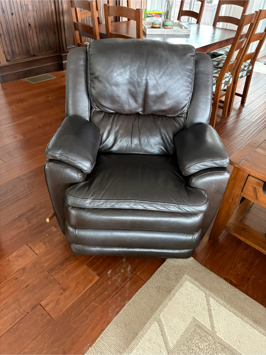 Lazy boy Brown Leather Recliner Chair - photo 3