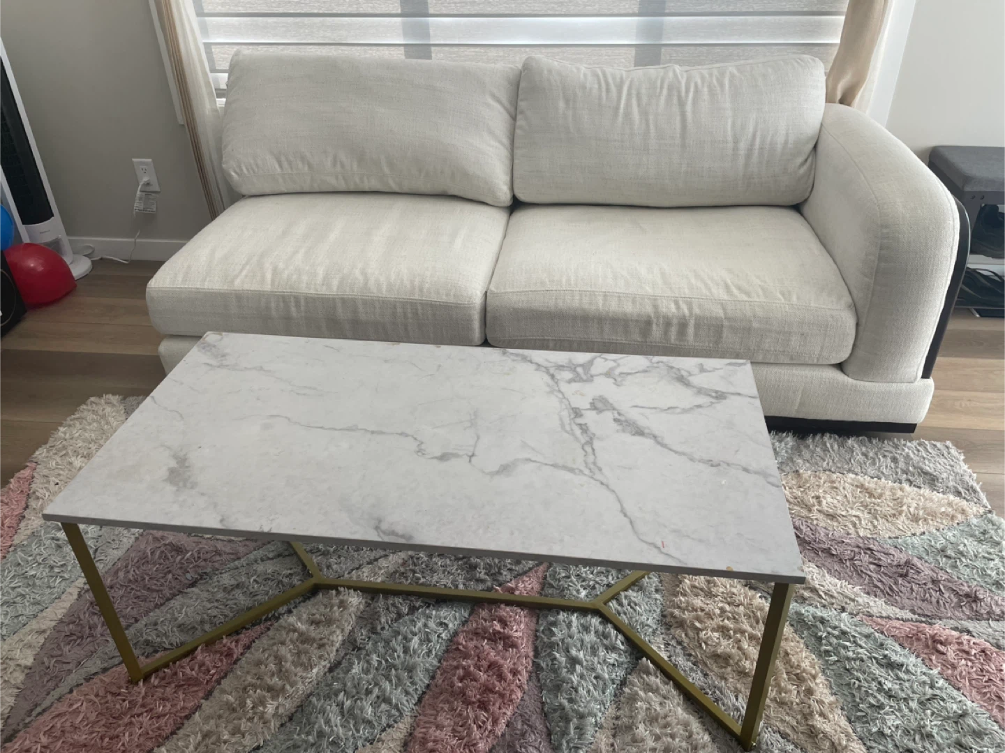 Marble Coffee Table with Gold Legs - photo 2