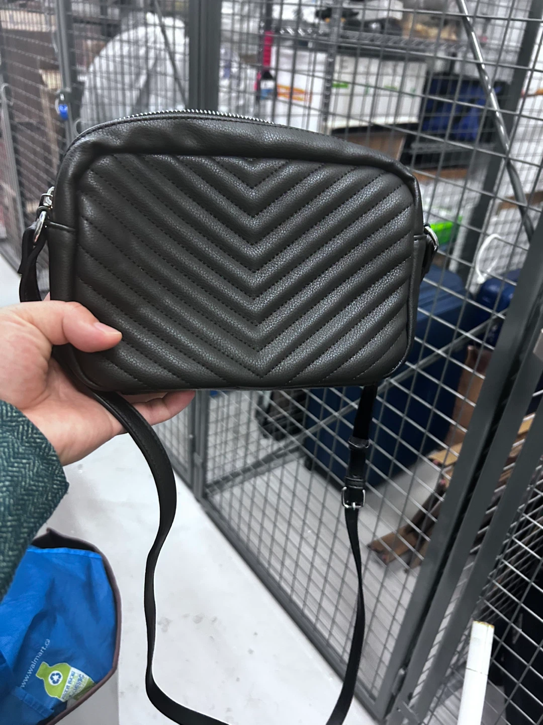Black Quilted Crossbody Bag