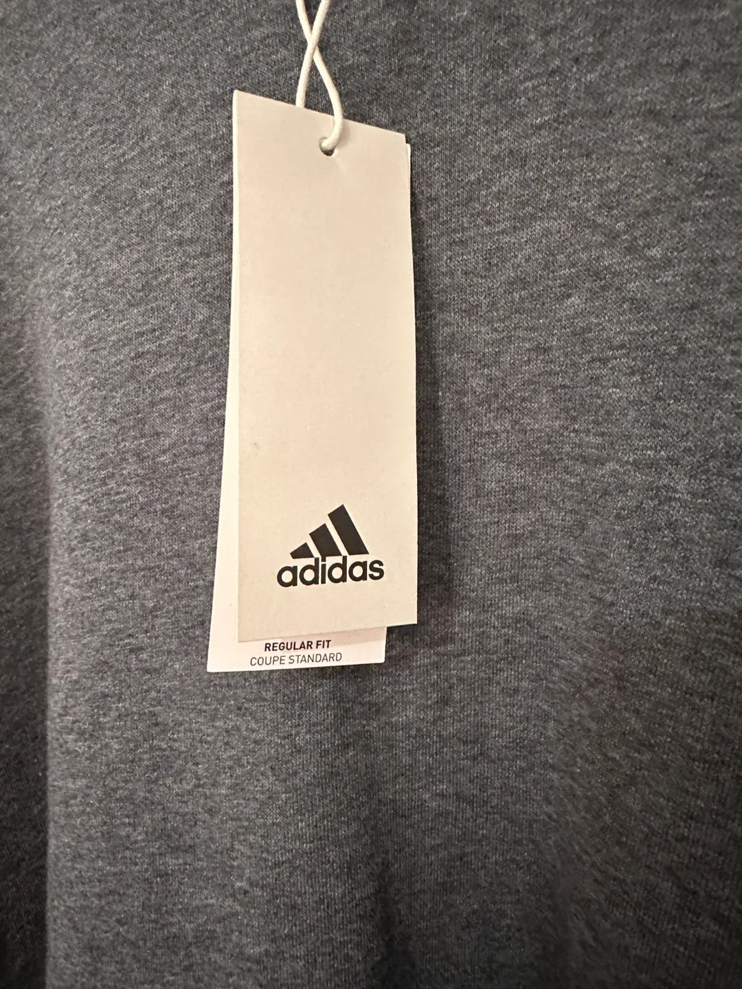 New Adidas 3-Stripes Grey Sweatshirt - Size Large image indicator(3)