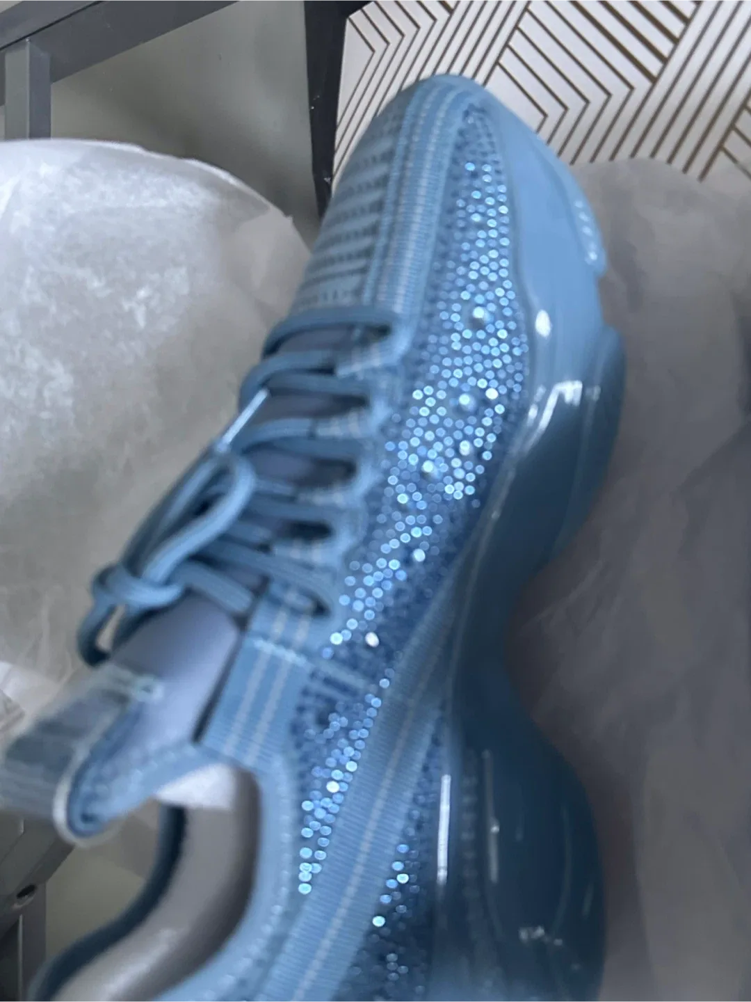 Steve Madden Blue Bling Sneakers - New in Box image indicator(2)