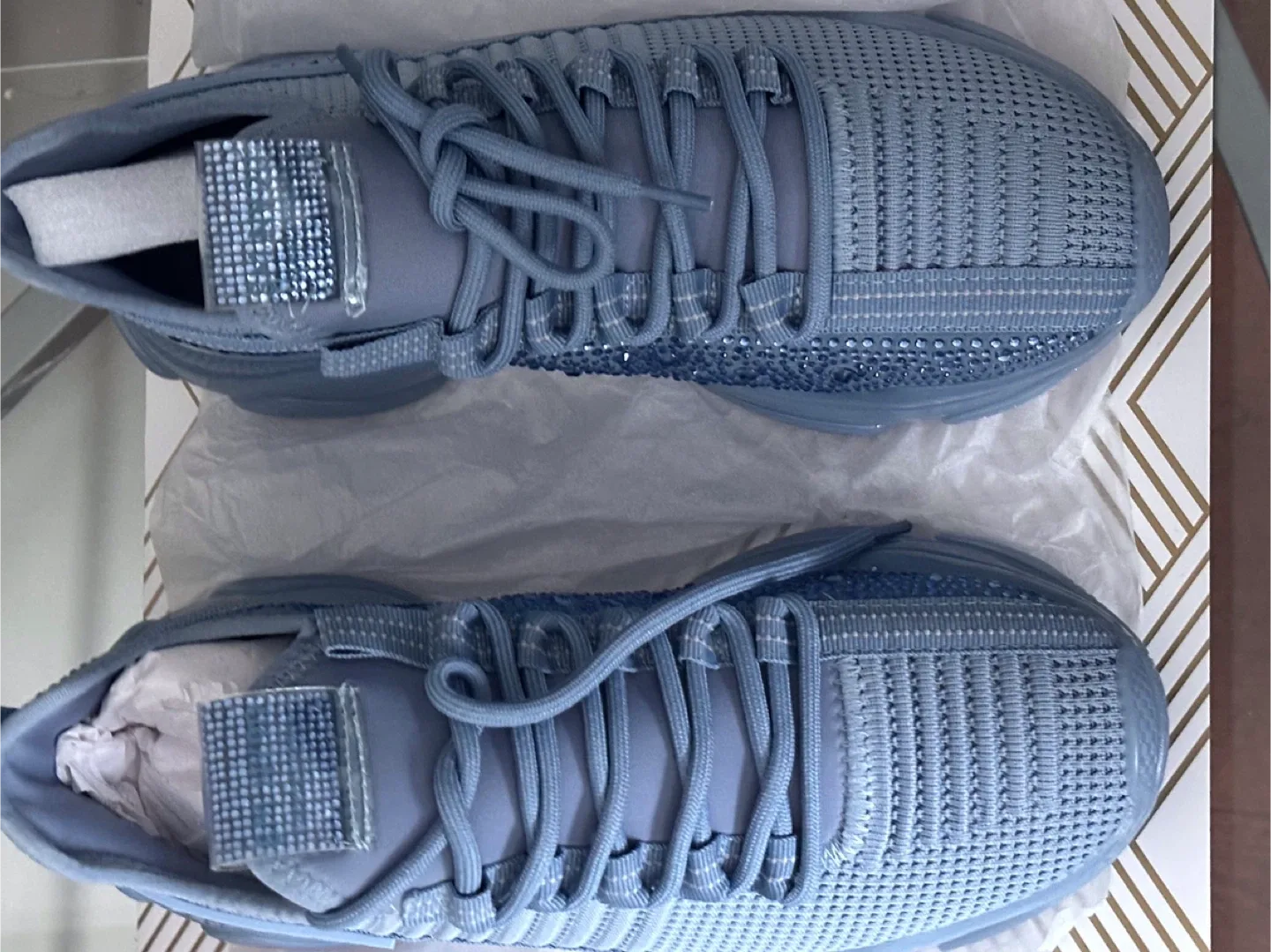 Steve Madden Blue Bling Sneakers - New in Box image indicator(6)