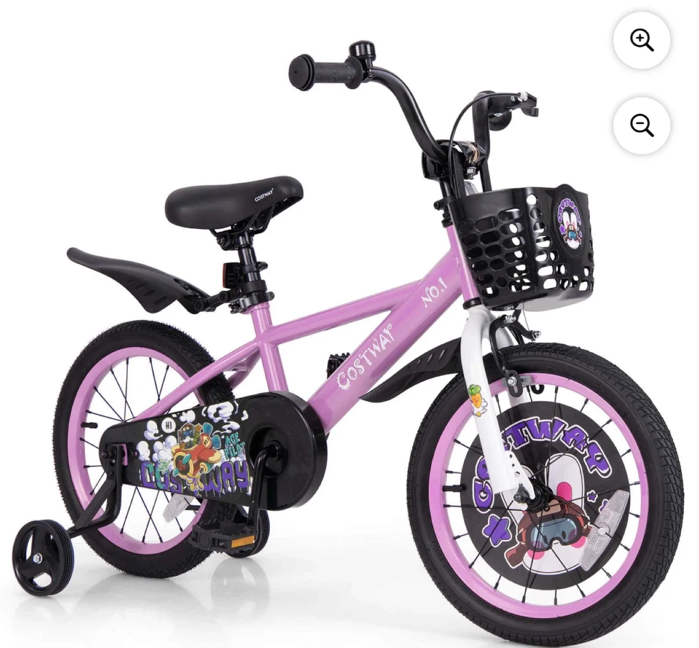 Costway Kids Bike - Purple thumbnail