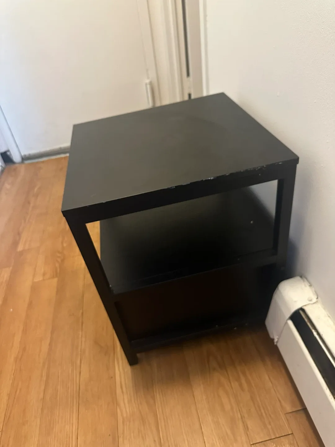 Black Nightstand with Drawer, 15.7x15.7x22 in image indicator(4)