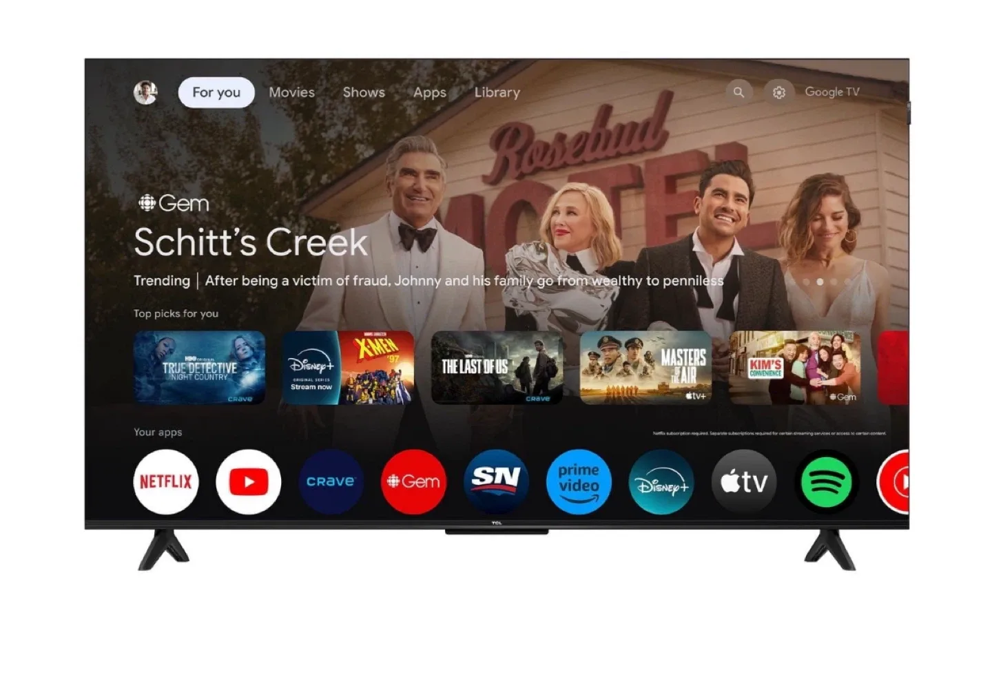 50” TCL 4K QLED Smart Google TV thumbnail