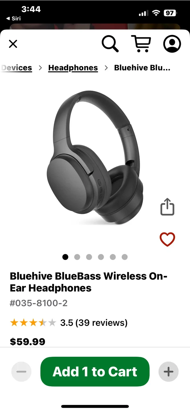 Bluehive BlueBass Wireless On-Ear Headphones image indicator(5)