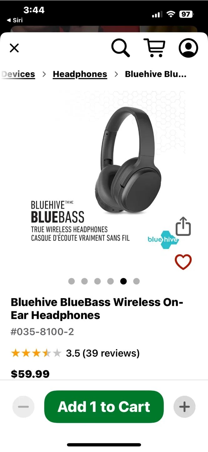 Bluehive BlueBass Wireless On-Ear Headphones image indicator(3)