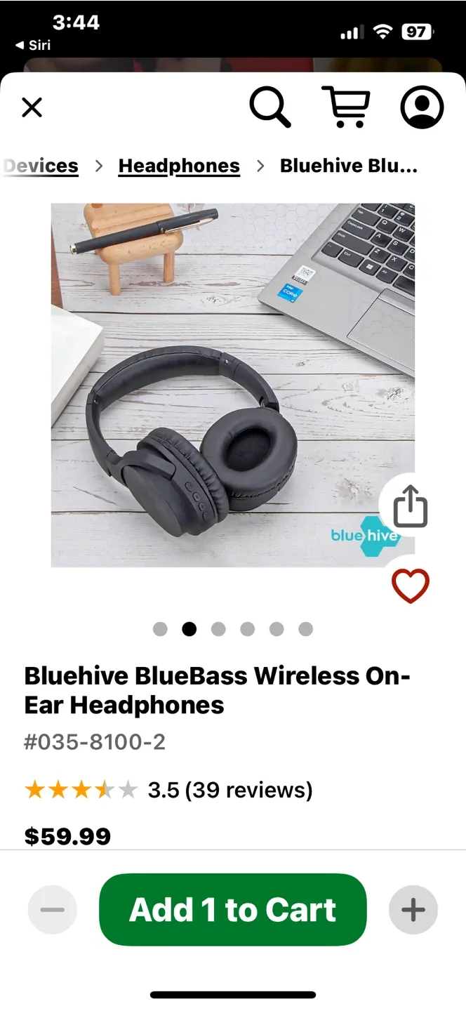 Bluehive BlueBass Wireless On-Ear Headphones image indicator(2)