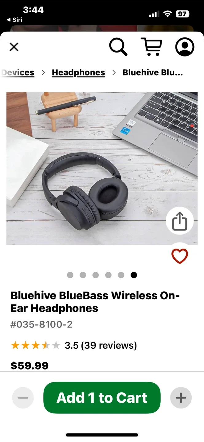 Bluehive BlueBass Wireless On-Ear Headphones image indicator(4)