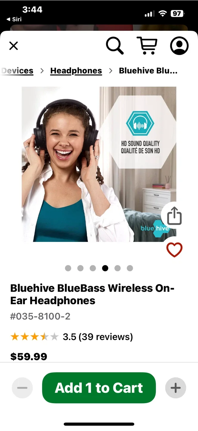 Bluehive BlueBass Wireless On-Ear Headphones image indicator(9)