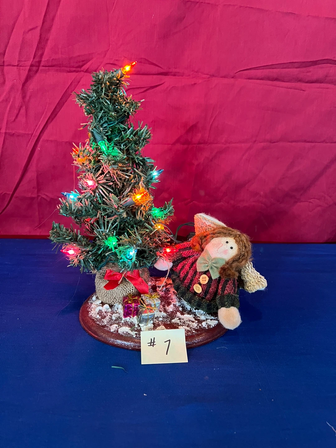 Tabletop Christmas Tree with Angel