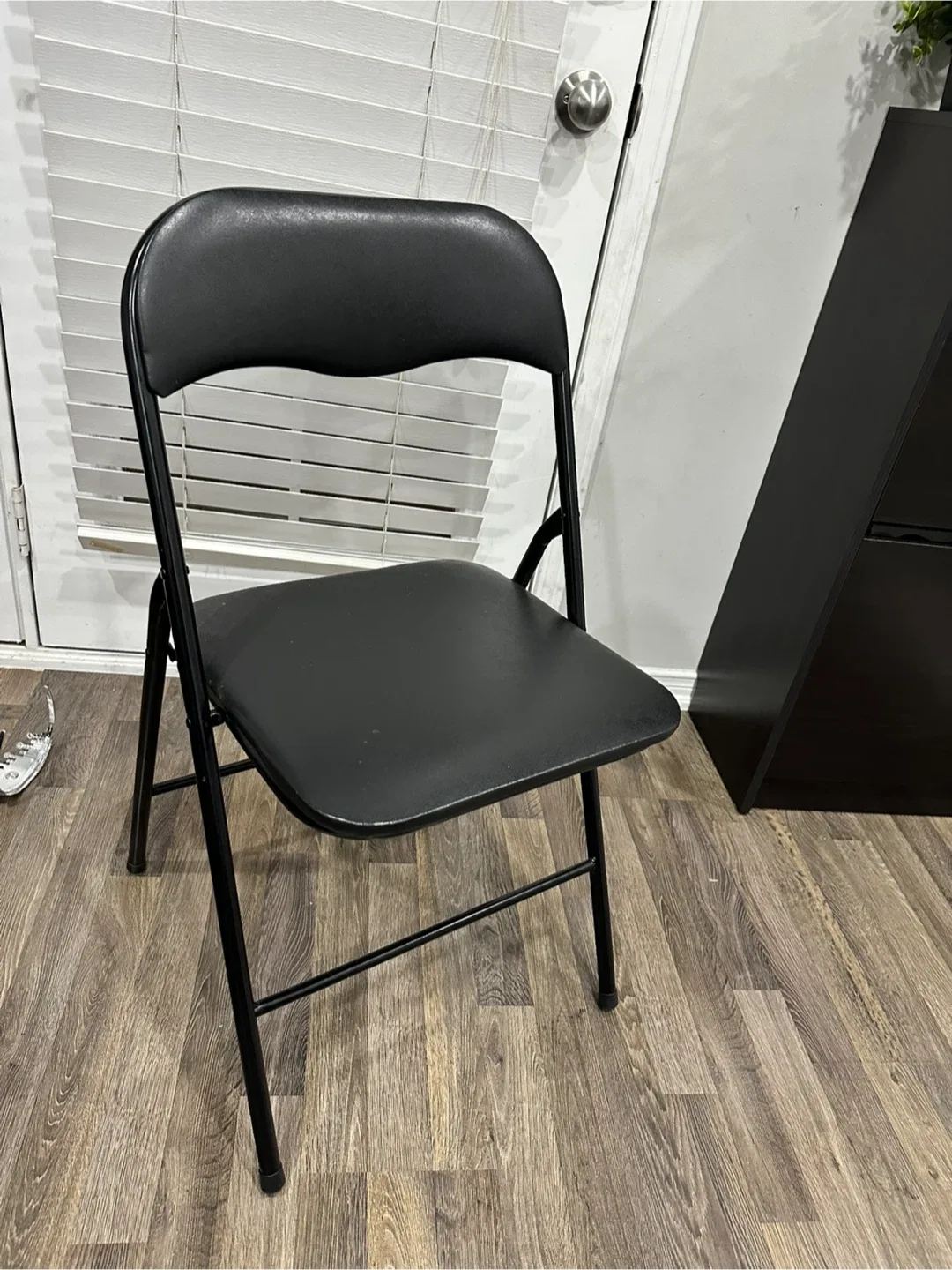 Black Folding Chairs and Table Set image indicator(2)