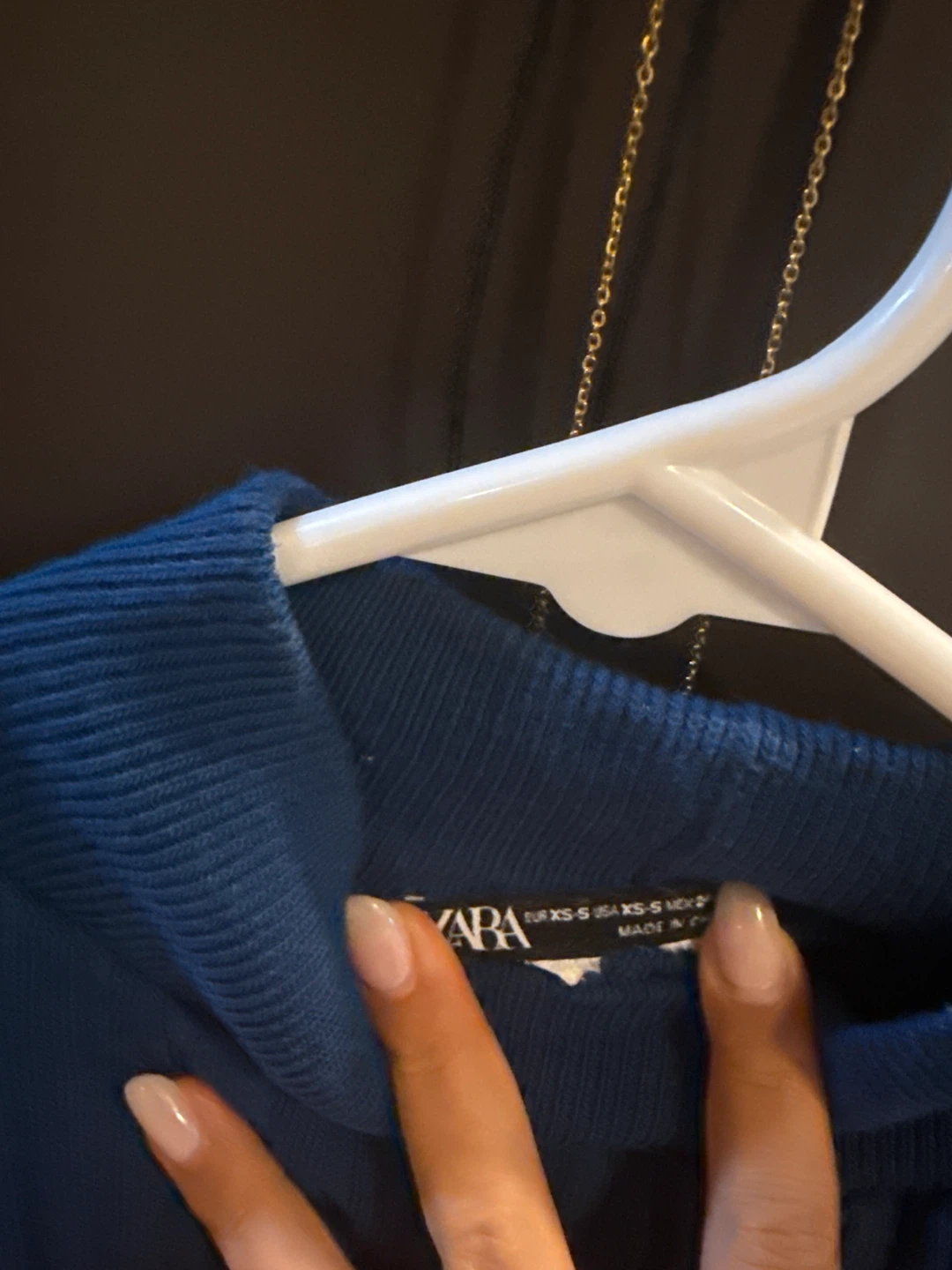 Zara Blue Ribbed Knit Dress Size XS - photo 2