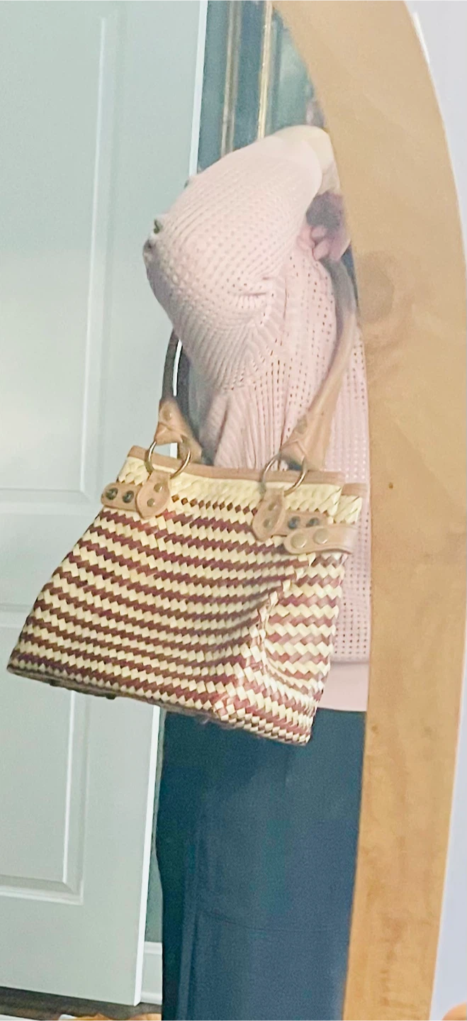 Woven Basket Weave Tote Bag - photo 2