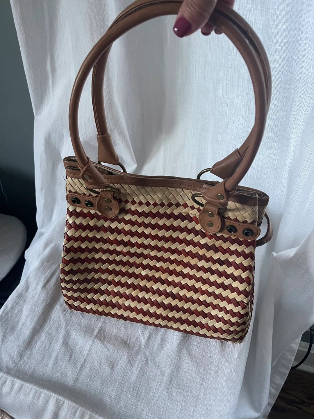 Woven Basket Weave Tote Bag - photo 4