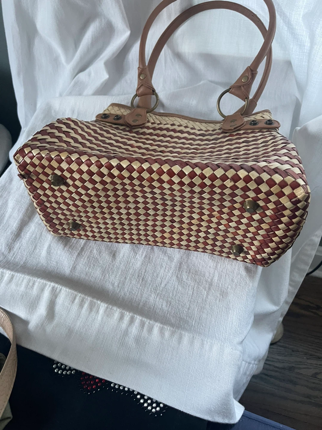 Woven Basket Weave Tote Bag - photo 5