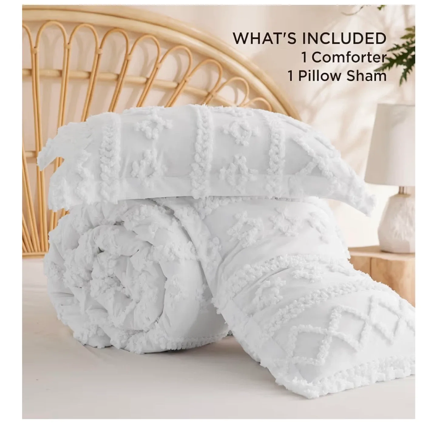 New! Bedsure Tufted Boho Comforter Set - Twin/Twin XL image indicator(7)