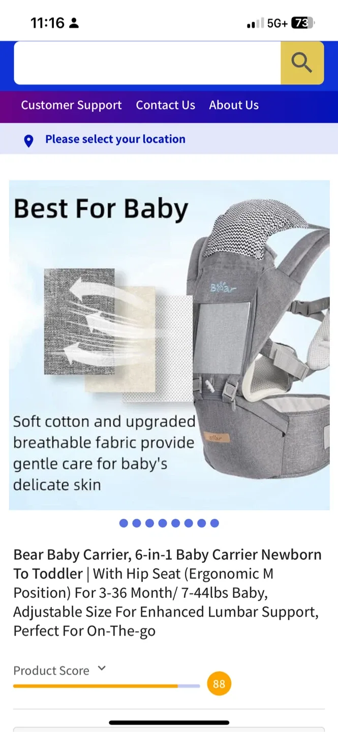 New! Bear Baby Carrier 6-in-1 - Newborn to Toddler image indicator(8)